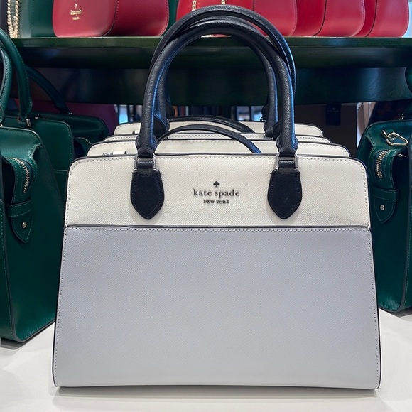 Kate Spade Madison Colorblock Saffiano Leather Medium Satchel
Platinum Grey
NWT - Picture 7 of 16